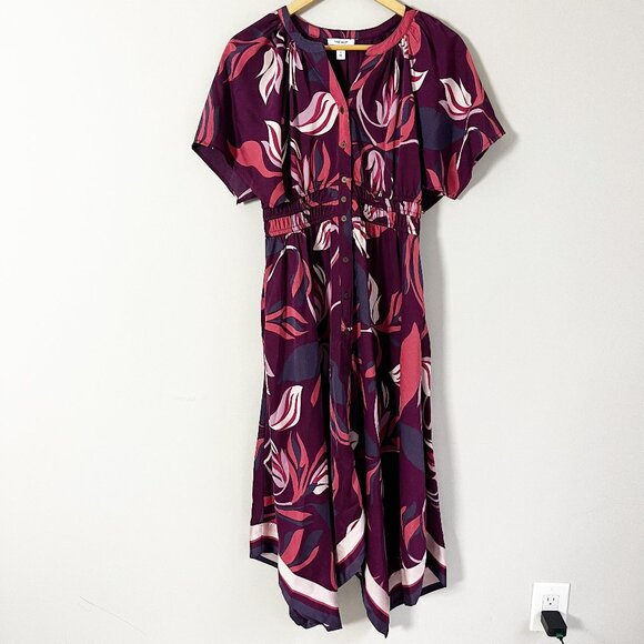 Nine West Dresses & Skirts - 2/$30 Nine West Plum Floral Midi Dress S